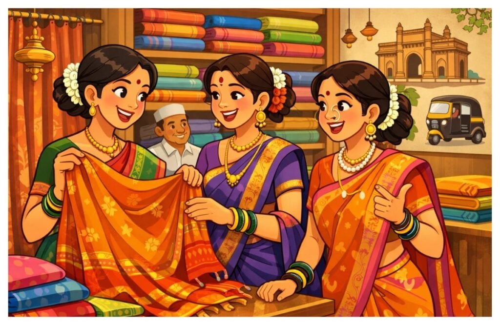 अवांतर, मराठीकथा, मराठीलेख, मराठीसाहित्य, मी मराठी, अभिजात मराठी, मराठी लेखन, साडी खरेदी, साडी शॉपिंग, महागडी साडी, मुग्धाची खरेदी, मुग्धाची मदत, बायको मैत्रिणी
